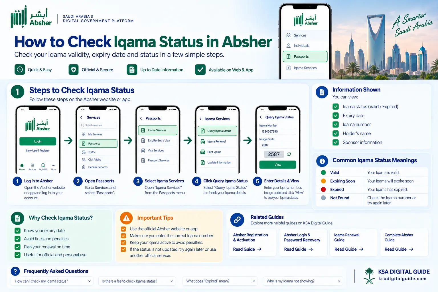 How to check Exit and Re-Entry Visa status in Absher