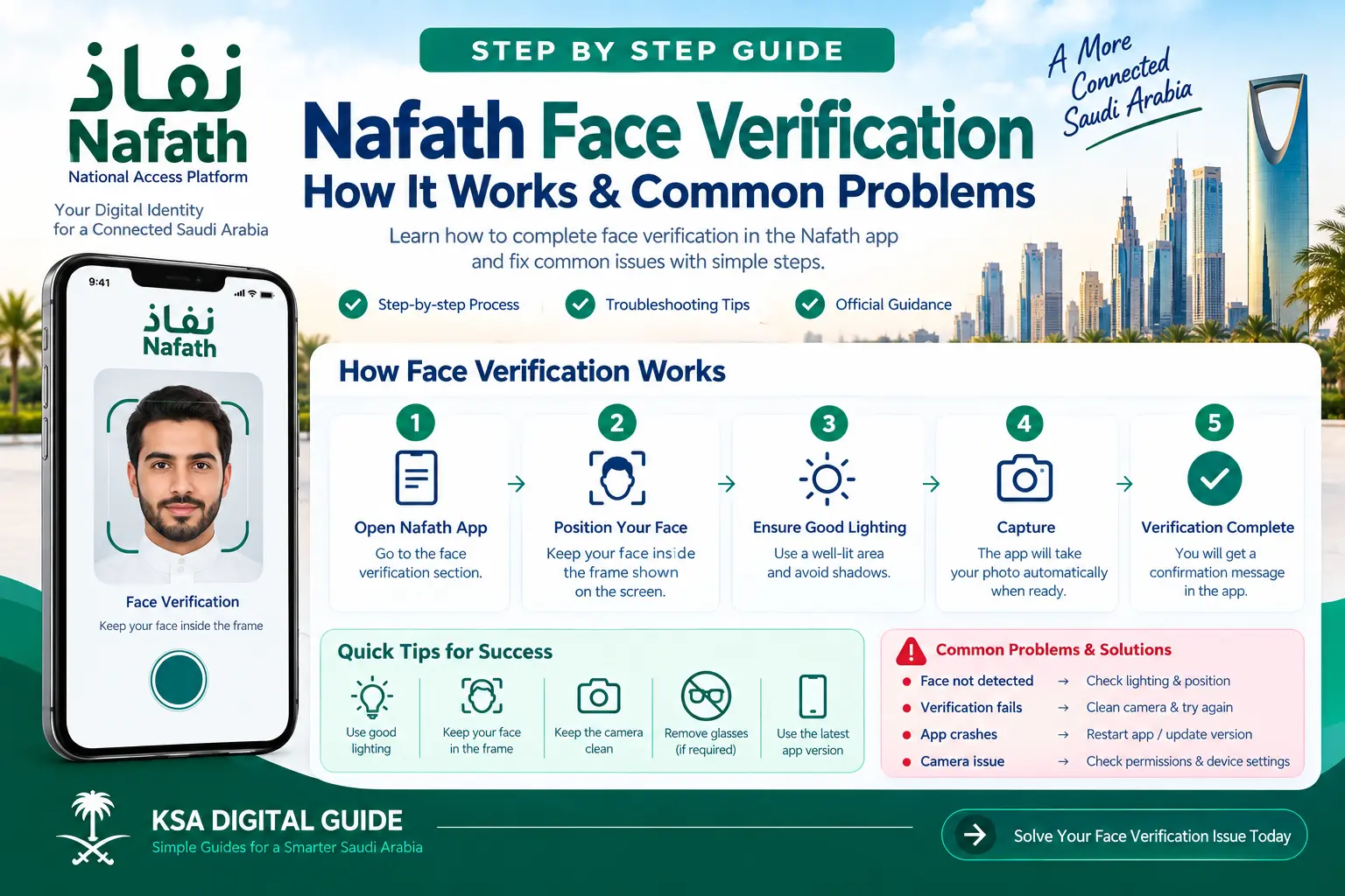 Nafath face verification guide and common problems