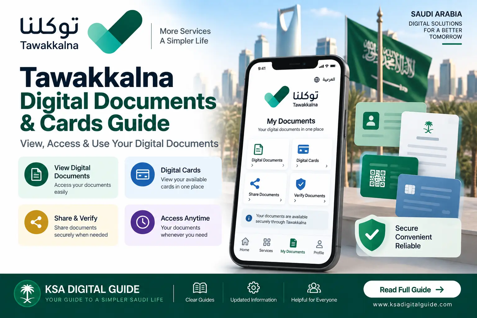 Tawakkalna digital documents and cards guide in Saudi Arabia