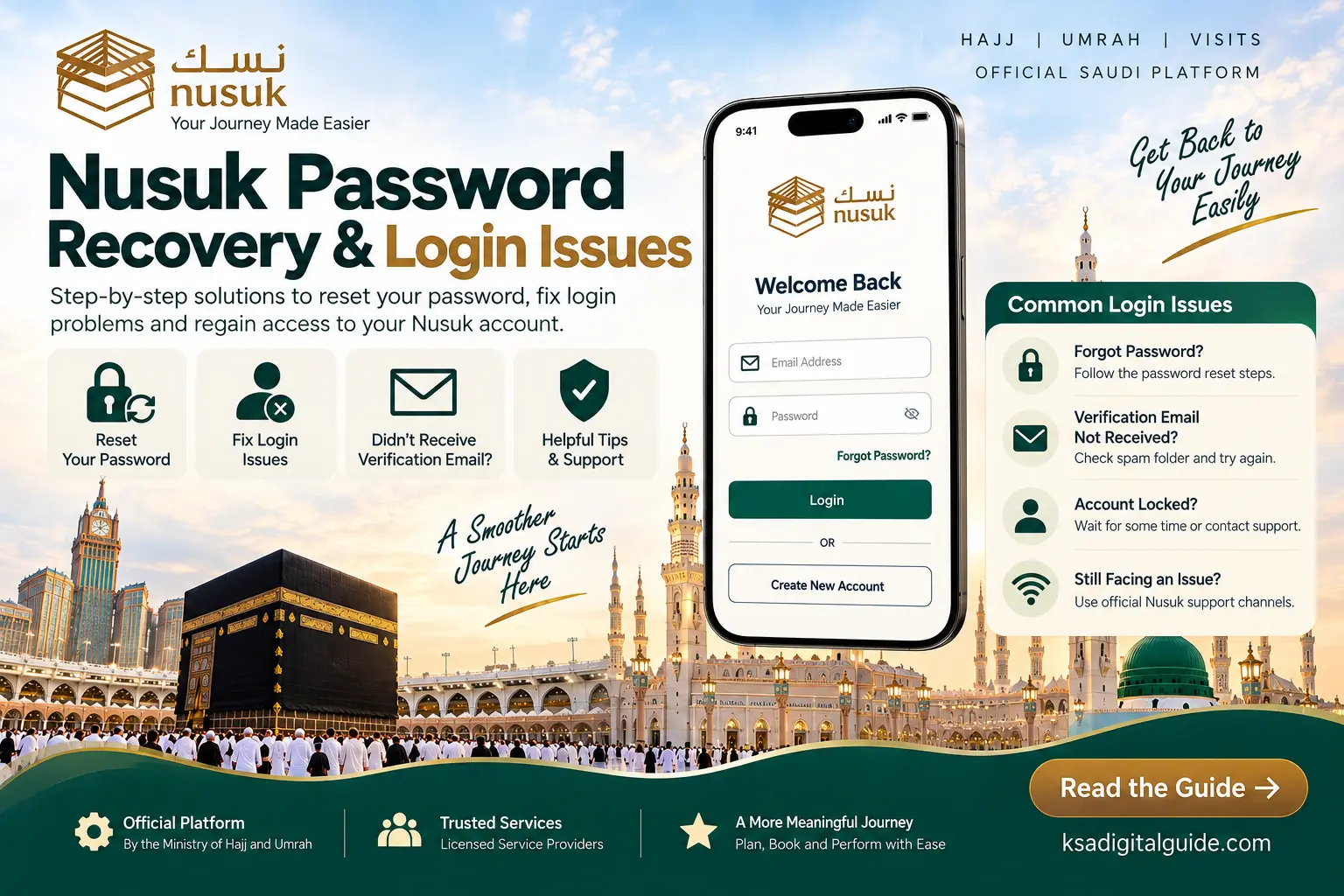 Nusuk password recovery guide for resetting account password in Saudi Arabia