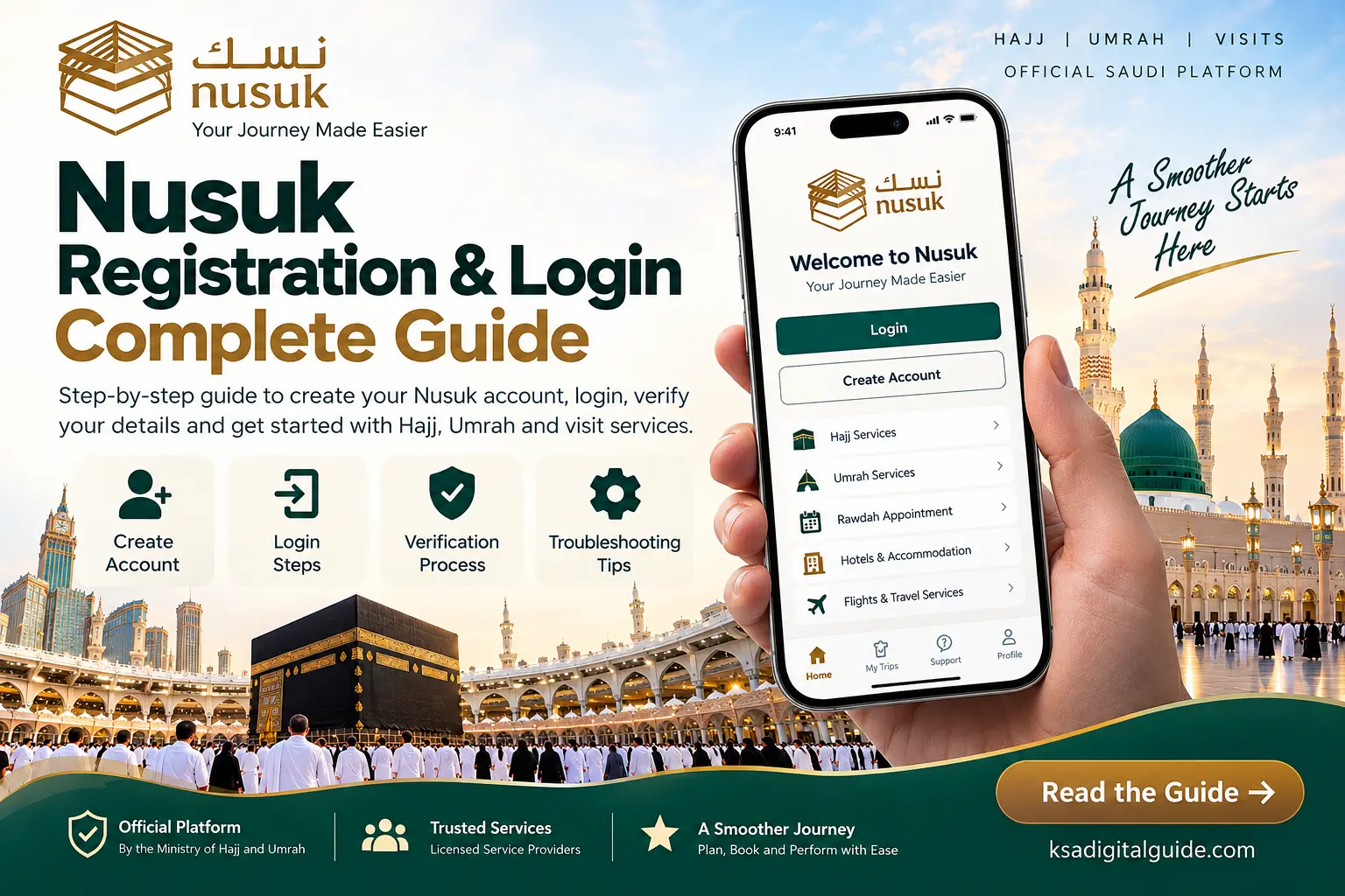 Nusuk registration and login guide for Hajj Umrah and visit services in Saudi Arabia