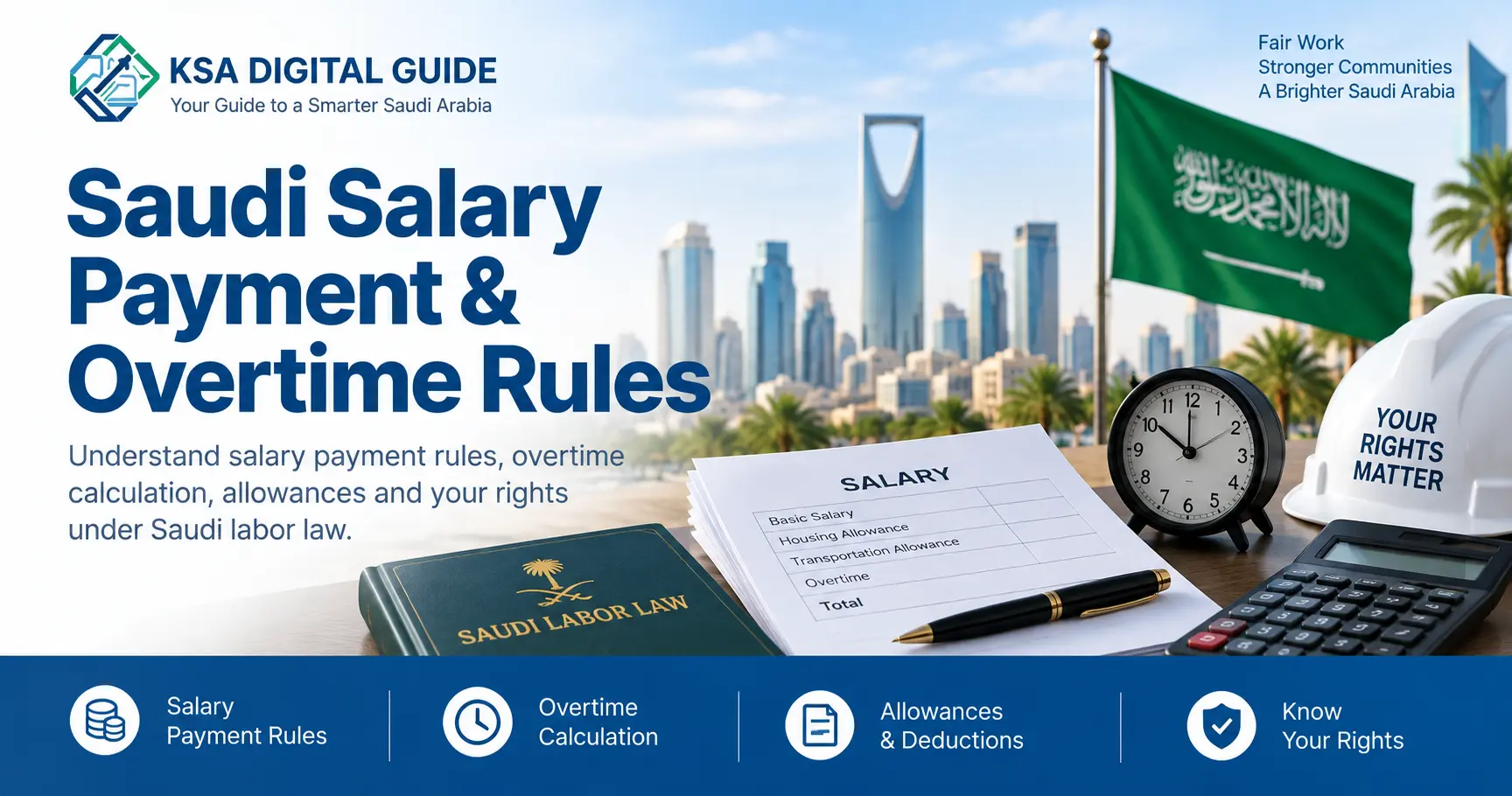 Saudi salary payment and overtime rules guide for workers in Saudi Arabia